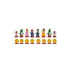 Chess: Super Mario Collector’s Edition-Includes
Exclusive Super Mario Bros. game board
32 custom, hand-painted Super Mario Bros. figurine chess pieces
Mario Heroes (Red bases): King represented by Mario, Queen represented by Luigi, Bishops represented by Princesses Peach and Daisy, Knights represented by Yoshi, Rooks represented by Toad, and Pawns represented by Coin
Bowser’s Troop (Green bases): King represented by Bowser, Queen represented by Bowser Jr., Bishops represented by Magikoopa, Knights represent