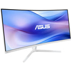 ASUS 34" Eye Care VA Curved Monitor - VU34WCIP-W-Extensive connectivity including USB-C, HDMI, DisplayPort and USB hub