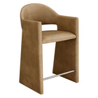 Modway Talia 37" Vegan Leather Counter Stool - Toast-Premium Vegan Leather Upholstery