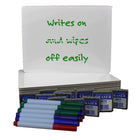 Flipside Magnetic Dry Erase Boards with Coloured Pens & Erasers - 9" x 12" - 12 Pack-Includes 12 colored pens and erasers