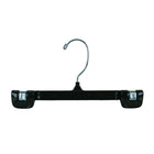 Eddie's 10" Bottom Hangers With Push Clips and Wire Hook - Black - 200 Pack-Bottom Hangers With Push Clips and Wire Hook