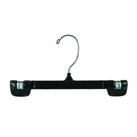 Eddie's 10" Bottom Hangers With Push Clips and Wire Hook - Black - 200 Pack-Bottom Hangers With Push Clips and Wire Hook