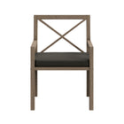 Modway Northlake Outdoor Teak Dining Armchair - Flint Grey-7