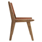 Modway Saoirse Leather Wood Dining Side Chair - Walnut/Brown - 2 Pack-8