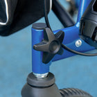 HOMCOM 8'' Wheels Rollator Walker with Adjustable Handle and Seat - Blue-Special treated aluminum alloy frame is solid yet lightweight 