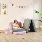 Qaba Modular Kids Play Couch, Foam Climbing Blocks with Ball Pit - Grey - Set of 12-Transforms into a mini ball pit filled with soft fun for endless indoor play 