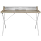Modway Bin 47" Office Desk - Oak-Foot pads to prevent scratching