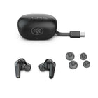 JLab Go Pods ANC True Wireless Earbuds - Black-Hybrid Active Noise Cancellation + Be Aware Audio