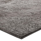Modway Gamela Rustic Vintage Ornate Floral Medallion Area Rug - 8 ft W x 10 ft L - Antique Light/Dark Brown-Stain Resistant / Easy To Clean