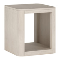 Hudson&Canal Kellan 20"W Square Side Table - Alder White-A modern contemporary design for your living room, den, and more