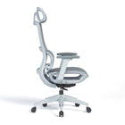 Ceha Canada CHILLAX Office Chair with Adjustable Mesh Headrest - Grey/Blue-ADAPTIVE SUPPORT: Segmented high-elastic back mesh and a spring mechanism sense the body's gravity, adjusting the waist support position for optimal posture