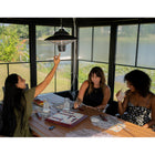 Westinghouse 1500-Watt Hanging Infrared Electric Patio Heater - Silver-Provides 3 heat settings of 700 800 and 1500 Watts of instantaneous radiant heat. Heating area: 8-10 feet.