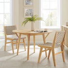 Modway Gallant 47" Round Dining Table - Oak-Easy to Clean