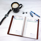 Blueline 2026 Daily Planner Spiral Binding - 8" x 5" - Burgundy - Bilingual-50% post-consumer recycled paper