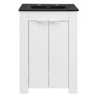 Modway Maybelle 24" Bathroom Vanity - White/Black-Modern Bathroom Vanity