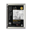 SECO Snap Poster Frame Case - 8.5 x 11 Inches - Silver-Quick snap spring hinged front load frame makes it quick and easy to switch posters and pictures