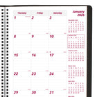 Brownline 2026 Essential 14-Month Monthly Planner - 11" x 8-1/2" - Black - English-50% post-consumer recycled paper