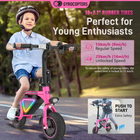 Gyrocopters Radi8 Electric Scooter for Kids - Speed 25 kmph - Range 20 km - LED Lights - Pink-Fuel your child’s sense of adventure with a powerful motor and a long-lasting 5.2 Ah battery