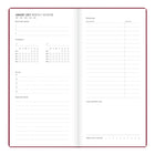 Letts of London 2027 Woodland Week-to-View Slim Size Planner - 5-7/8" x 3-1/8" - Pink - Multilingual-Includes: personal information page, note pages, projects, contacts, timetables and more