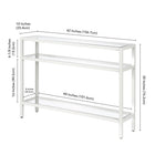 Hudson&Canal Sivil 42"W Console Table - White-8