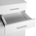 HOMCOM 28" L High Gloss Sideboard with 2 Drawers and 2 Doors - High Gloss White-Made of durable and eco-friendly particle board for durability and easy maintenance 