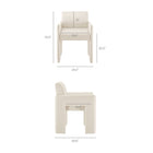 Modway Daven Stain-Resistant Performance Velvet Dining Armchair - Alabaster-Stain-Resistant Performance Velvet