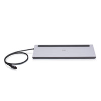 C2G USB-C 10-in-1 Triple Display Docking Station - Silver-Supports up to 100W of power delivery to keep your laptop charged