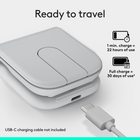 Logitech Mobi Fold Ultra-Portable Travel Mouse - Off-White-Quiet clicks: Less distraction and more focus; ideal for shared spaces and public environments