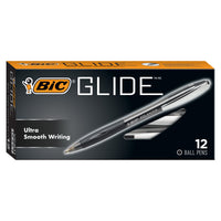 BIC Glide Original Ballpoint Pens Retractable – 1.0mm – Black – 12 Pack-Smoother than the smoothest
