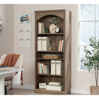 Sauder Arch 5-Shelf Bookcase - Salt Oak-Adjustable shelving: Three adjustable shelves for flexible storage options. Each adjustable shelf has a maximum weight capacity of 25 lb