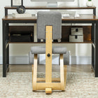 HOMCOM Ergonomic Rocking Wood Kneeling Stool Chair - Grey-Stable birch wood frame ensures durability and safety