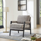 Brassex Hugo Accent Chair - Grey-Rich chenille fabric cover