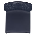 Flash Furniture HERCULES Series Navy Full Back Stack Chair with Grey Powder Coated Frame-Supportive Front Cross Brace