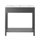 Modway Altura 36" Bathroom Vanity - Grey/White-Assembly Required