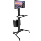 Mount-It Mobile PC Workstation-A workstation that rolls smoothly from room to room for more versatility