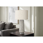 Monarch Specialties 29" H Table Lamp - Grey Resin / Ivory / Cream Shade-The easy 3-way rotary switch holds a single bulb (not included) with a maximum outage of 100W/120V allowing you to adjust the lighting ambiance to instantly brighten or dim the room