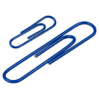 JAM Paper Combo Pack Colourful Paper Clips - Standard & Jumbo - Dark Blue - 100 Pack & 75 Pack -Quantity: 100 Standard Clips & 75 Jumbo Clips (175 in Total)