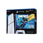 PlayStation 5 Digital Edition 825 GB - Fortnite Flowering Chaos Bundle-Included in the box: Fortnite Flowering Chaos Bundle voucher; includes 8 PlayStation exclusive cosmetics + 1,000 V-Bucks. Wireless controller. 825GB SSD. 2 Horizontal Stand Feet. HDMI cable. AC power cord. USB cable. Printed materials. ASTRO’s PLAYROOM (Pre-installed game). Account for PlayStation Network and internet connection required to redeem voucher