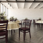 Flash Furniture HERCULES Series Ladder Back Mahogany Wood Restaurant Chair-800 lb. Weight Capacity