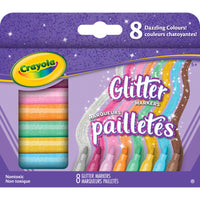 Crayola Glitter Markers - 8 Count-Crayola glitter markers: Includes 8 Glitter Markers great for both light and dark surfaces