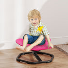 Qaba Butterfly-Shaped Swivel Chair for Training Body Coordination - Pink-Promotes balance for the left and right brain 