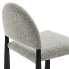 Modway Hayley Upholstered Fabric Dining Side Chair - Black/Camel-10