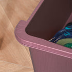 Qaba Kids Toy Storage Organizer with 3 Plastic Bins - Pink-Easy wipe down for clean
