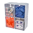 Deflecto Tilt Bin Interlocking Storage Organizer - White - 4 Pack-Patent Pending