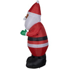 GEMMY Airblown Inflatable Christmas African American Santa - 78"-Self-inflates in seconds