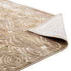 Modway Kennocha Rustic Vintage Abstract Waves Area Rug - 5 ft W x 8 ft L - Tan/Cream-High Density / Machine-Woven