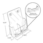 Azar Desktop/Countertop Vertical/Horizontal Brochure Holder - 8.5" x 11" - Clear - 2 Pack-Wall Mount or Countertop