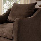 Modway Somerset Linen Blend Slipcovered Armchair - Cocoa-Durable Woven Fabric Upholstery
