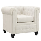 Modway Earl Upholstered Fabric Armchair - Beige-For areas seeking cultured elegance