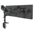 ShoppingAll Fully Adjustable Pneumatic Dual Gas Spring Monitor Desk Clamp Mount - Black-Hold two 15"-32" monitors, each arm holds up to 17.6lb/8kg monitor with 75mm x75mm or 100mm x 100mm VESA mounting holes